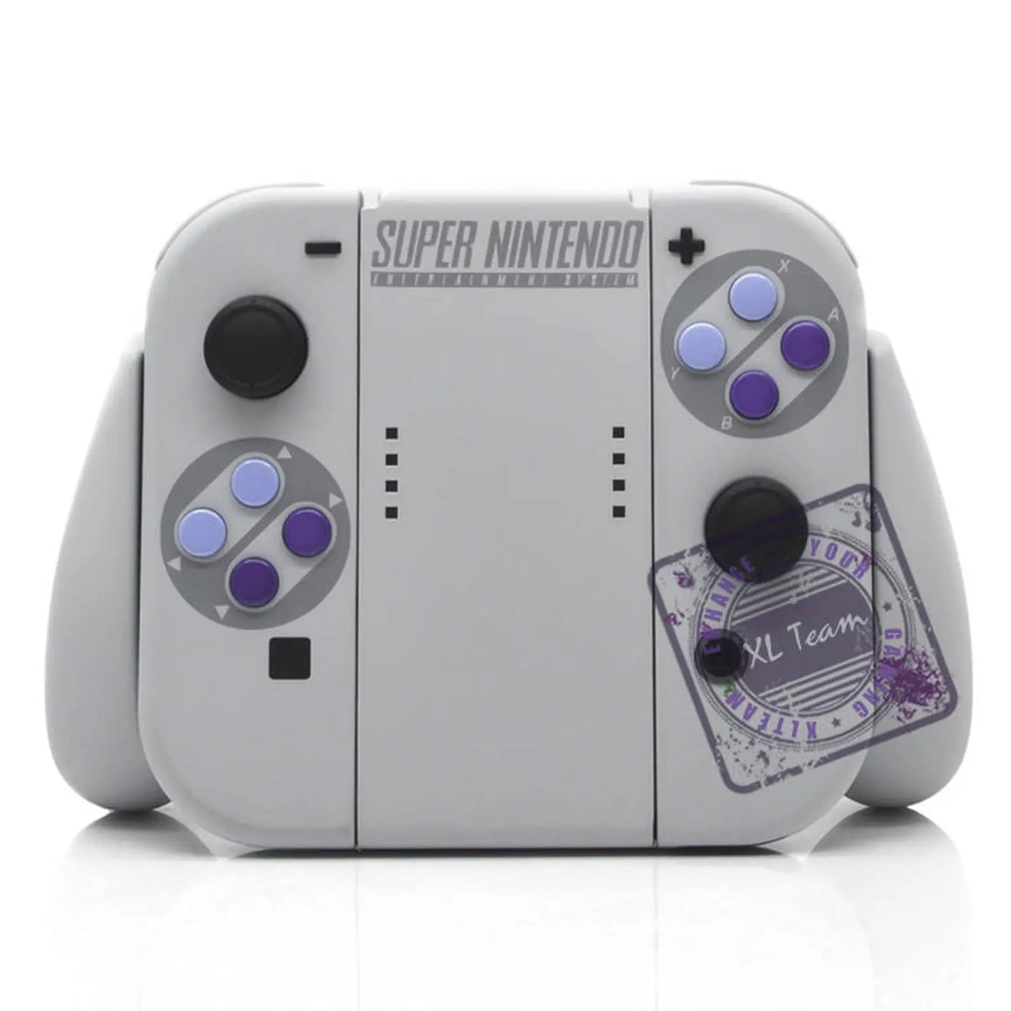 Custom SNES Super Nintendo Themed Nintendo Switch Joy-Con JoyCon Controllers with Comfort Grip