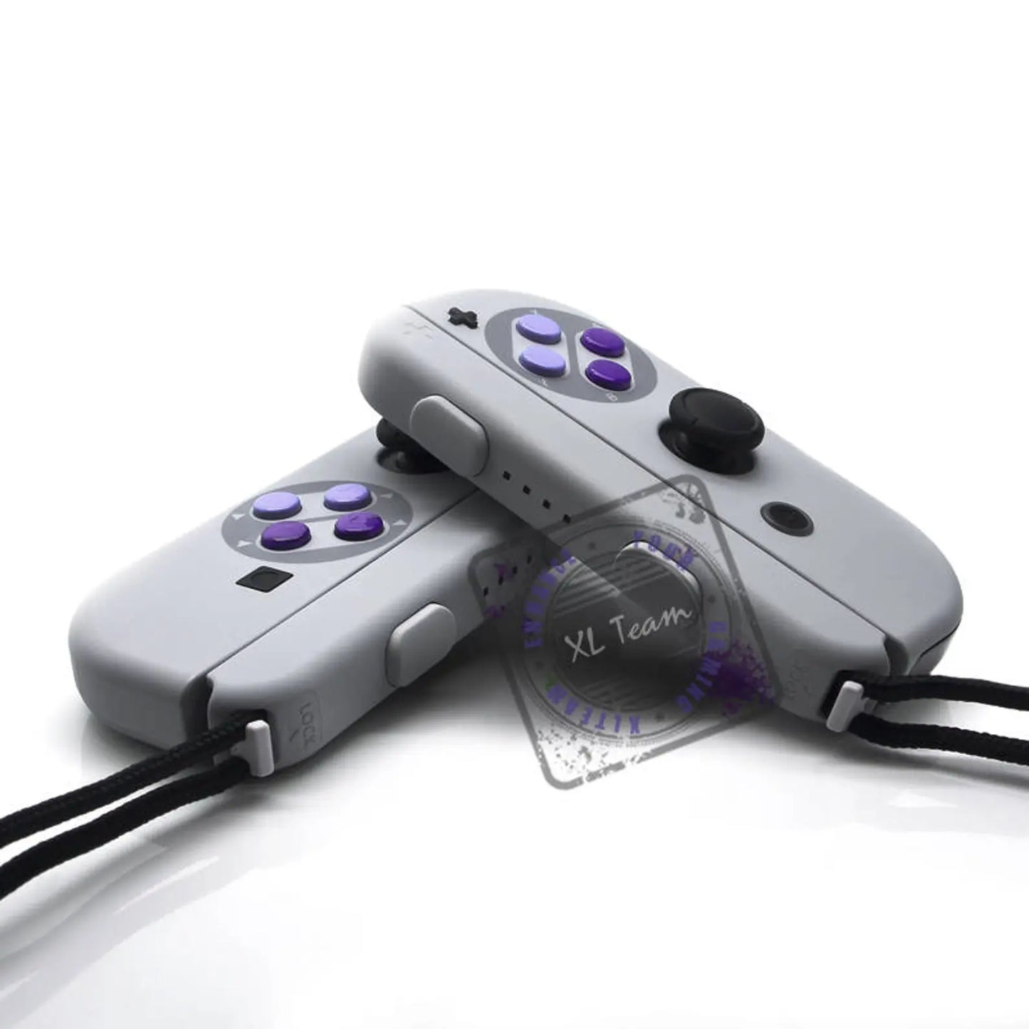 Custom SNES Super Nintendo Themed Nintendo Switch Joy-Con JoyCon Controllers with Comfort Grip
