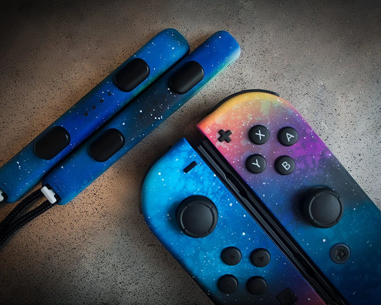 Custom Cosmic Space Galaxy Themed Nintendo Switch Joy-Con JoyCon Controllers