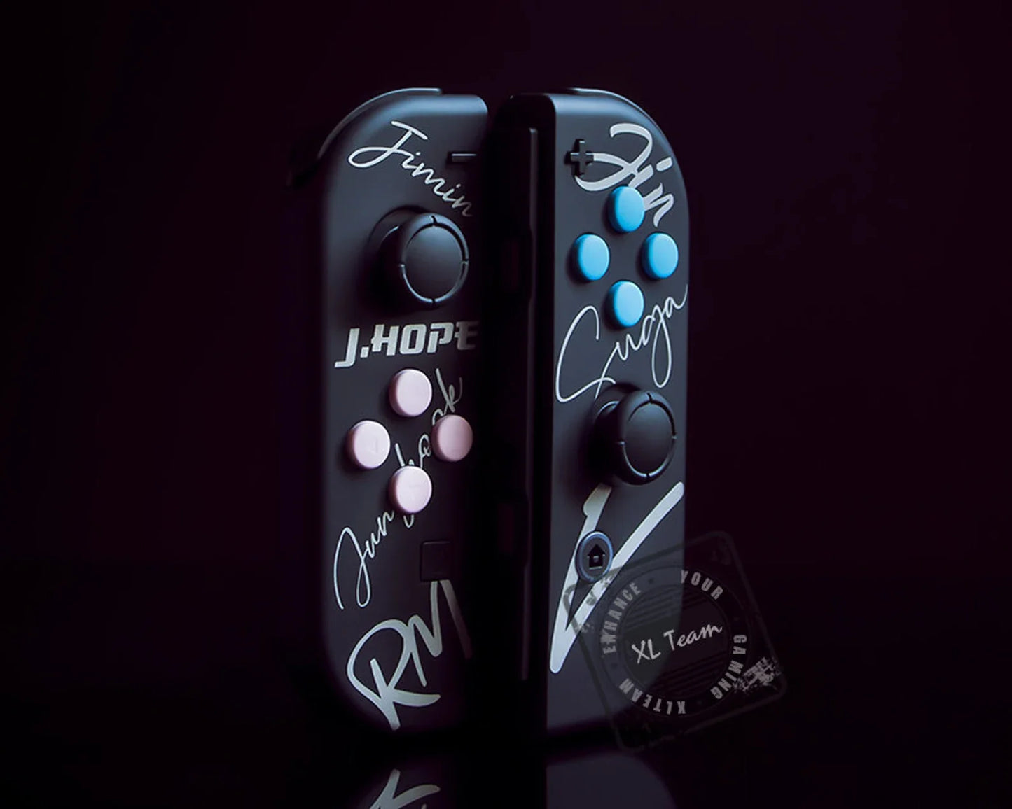 Custom BTS Themed Nintendo Switch Joy-Con JoyCon Controllers