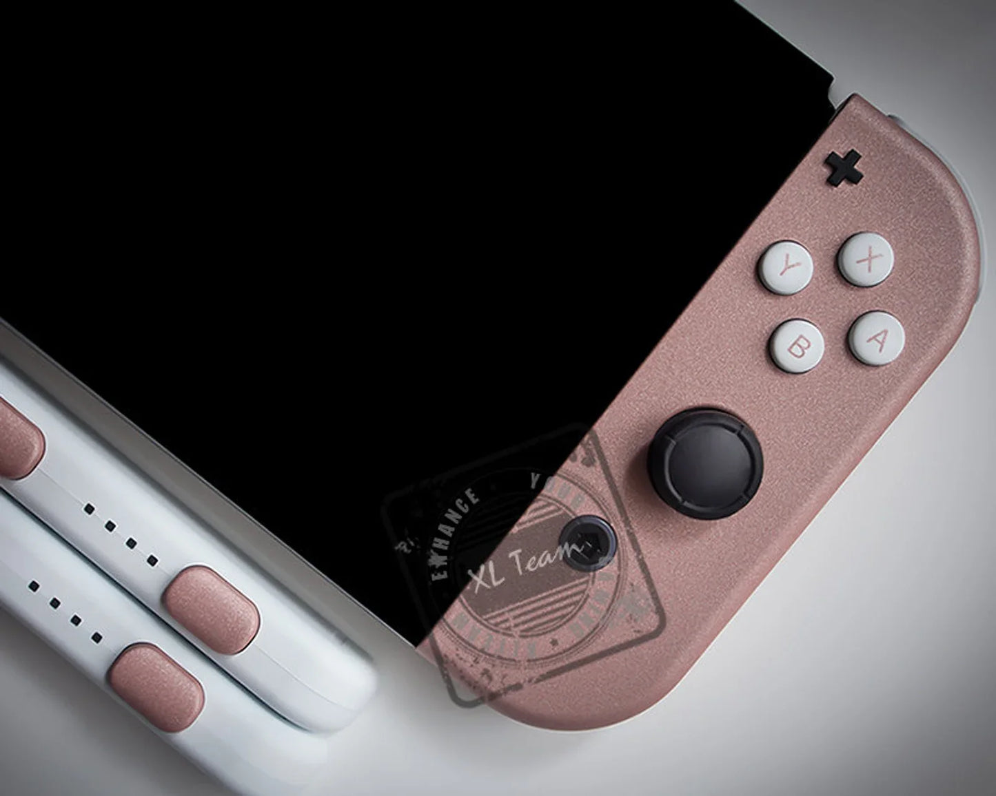 Custom Rose Gold Nintendo Switch Joy-Con JoyCon Controllers with White Buttons