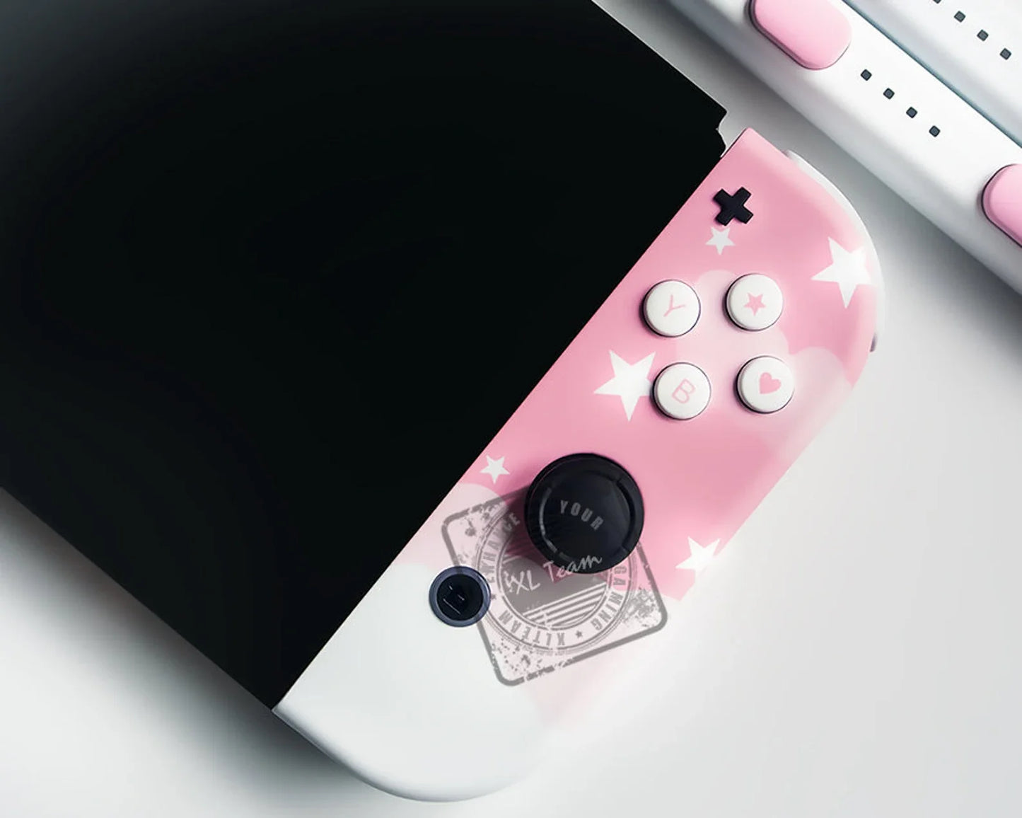 Custom Pastel Pink Aesthetic Stars and Clouds Sweet Dreams Nintendo Switch Joy-Con JoyCon Controllers