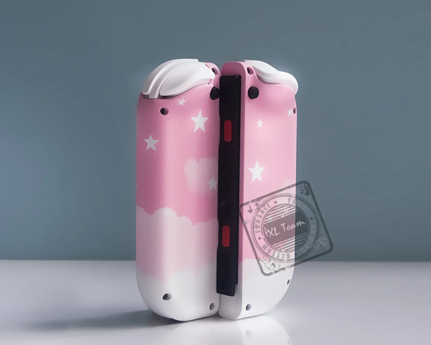 Custom Pastel Pink Aesthetic Stars and Clouds Sweet Dreams Nintendo Switch Joy-Con JoyCon Controllers