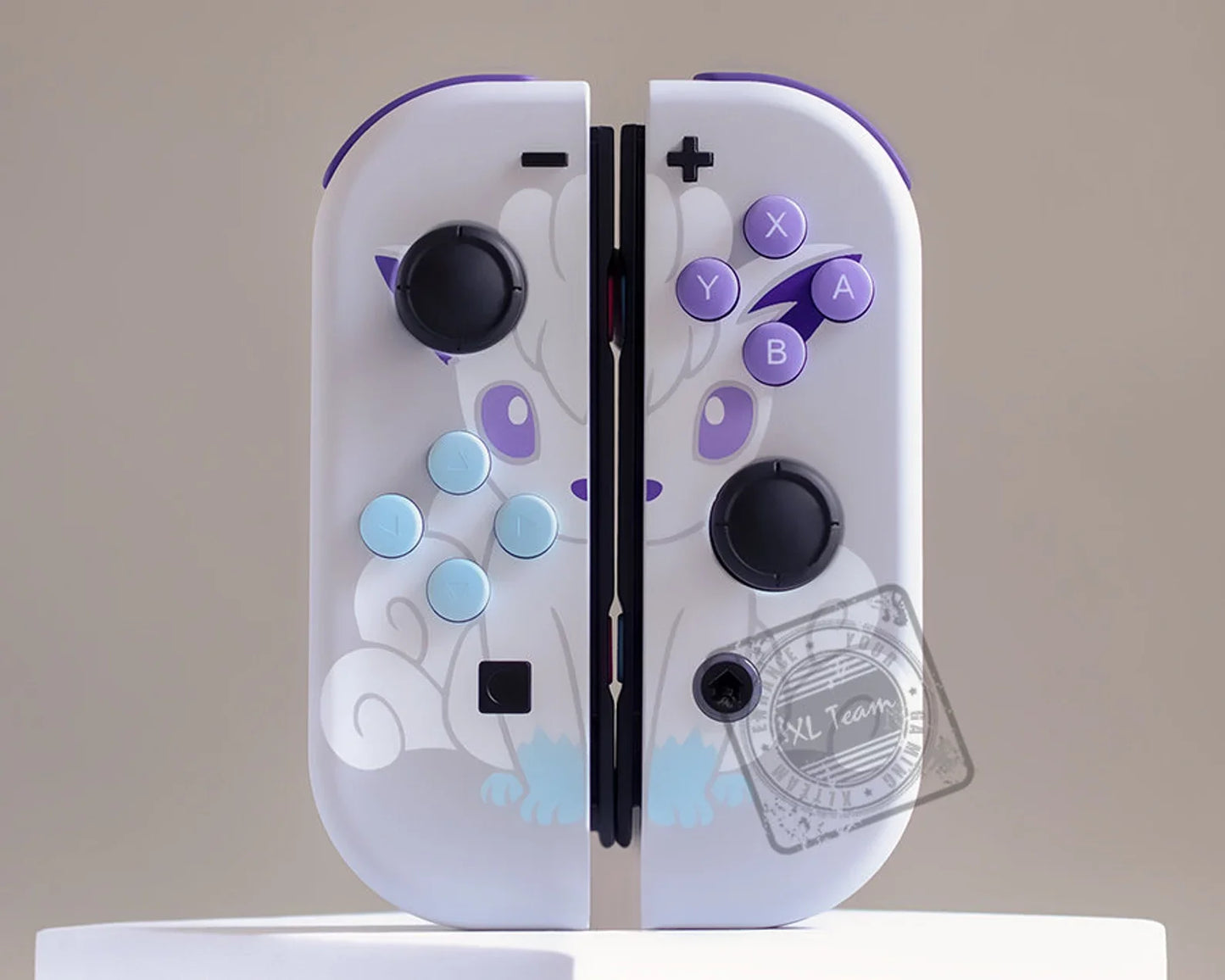 Custom Pokemon Shiny Alolan Vulpix Themed Nintendo Switch Joy-Con JoyCon Controllers