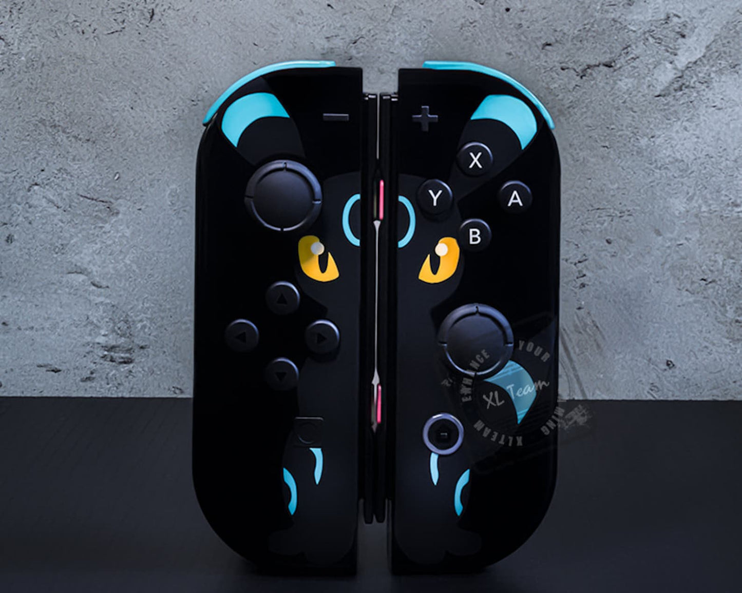 Custom Pokemon Shiny Umbreon Themed Nintendo Switch Joy-Con JoyCon Controllers