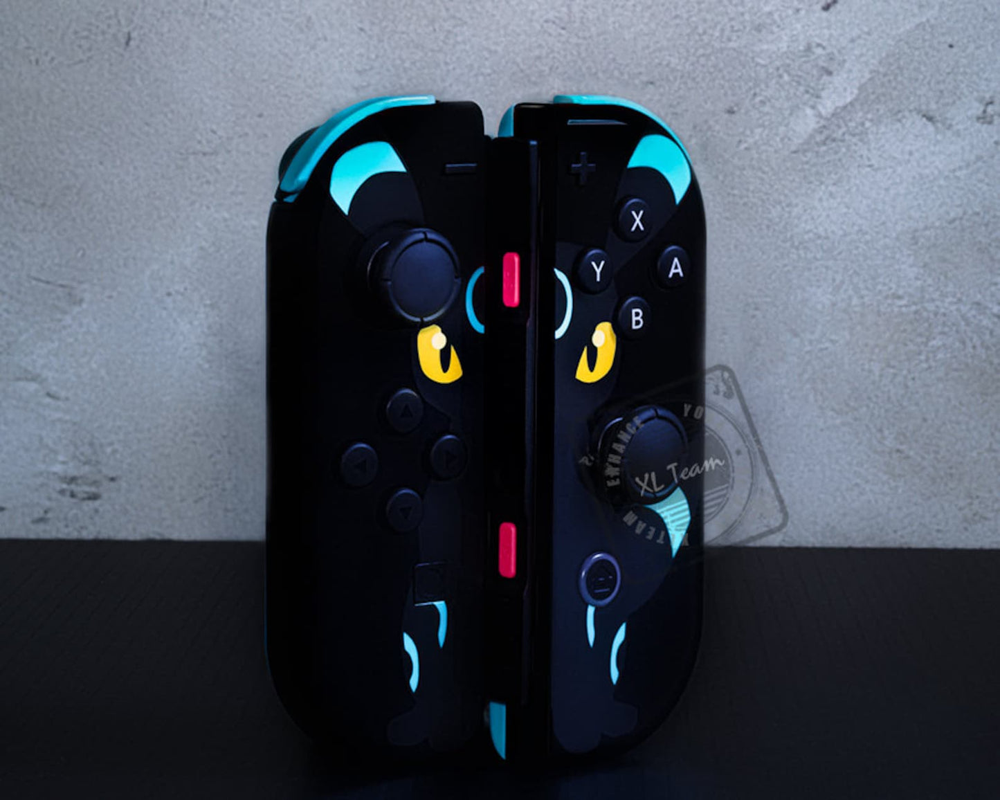 Custom Pokemon Shiny Umbreon Themed Nintendo Switch Joy-Con JoyCon Controllers