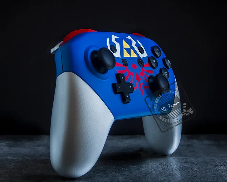 Custom The Legend of Zelda Hylian Shield Themed Nintendo Switch Pro Controller