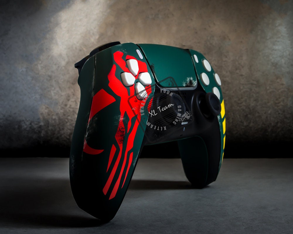 Custom Boba Fett Themed PlayStation 5 PS5 DualSense Wireless Controller