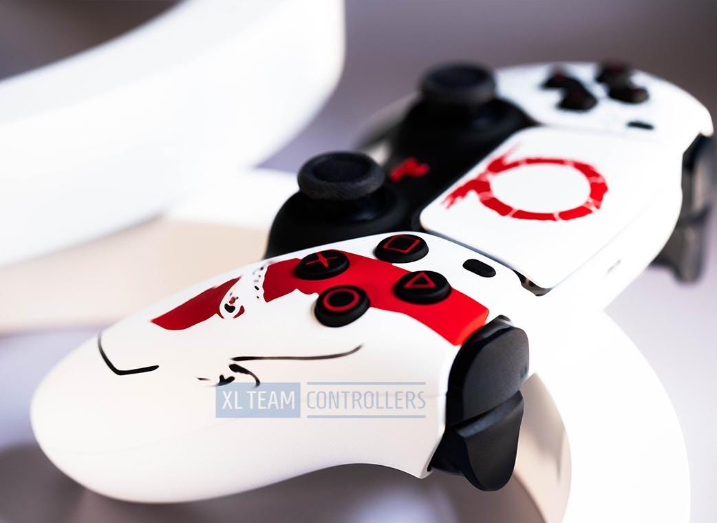 Custom Kratos Themed PlayStation 5 PS5 DualSense Wireless Controller