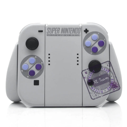 Custom SNES Super Nintendo Themed Nintendo Switch Joy-Con JoyCon Controllers with Comfort Grip