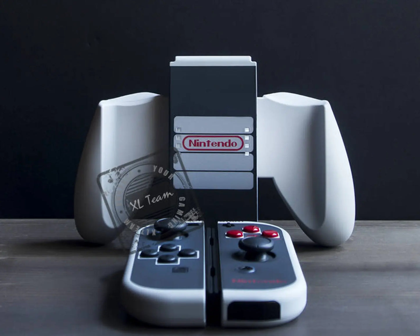 Custom NES Nintendo Themed Nintendo Switch Joy-Con JoyCon Controllers with Comfort Grip Gift for Gamer