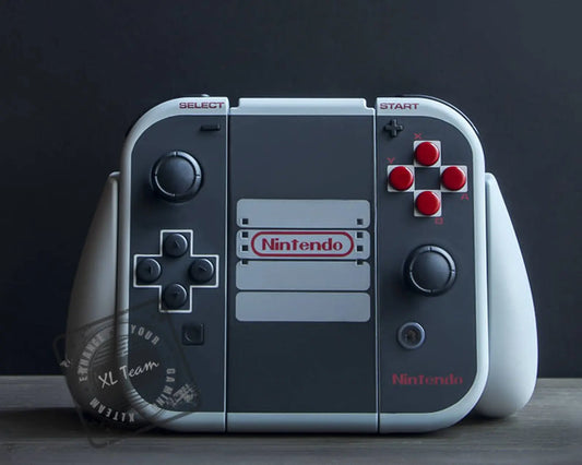 Custom NES Nintendo Themed Nintendo Switch Joy-Con JoyCon Controllers with Comfort Grip Gift for Gamer