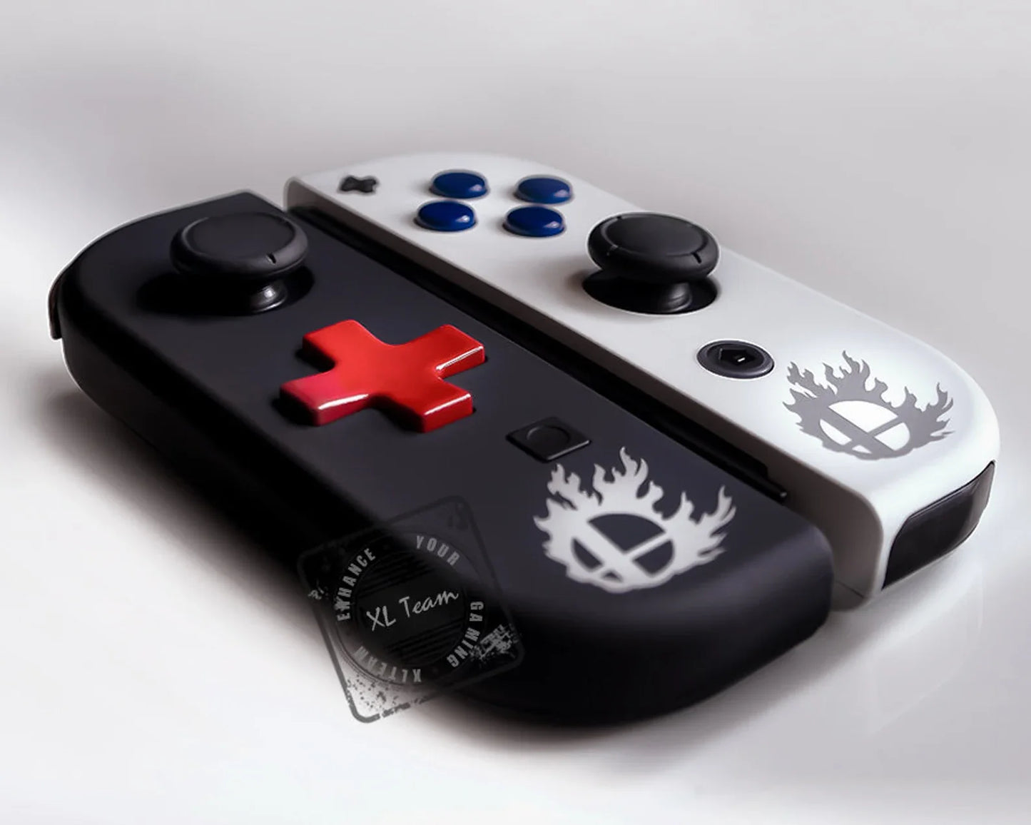 Custom Super Smash Bros Themed Nintendo Switch Joy-Con JoyCon Controllers D-Pad Version