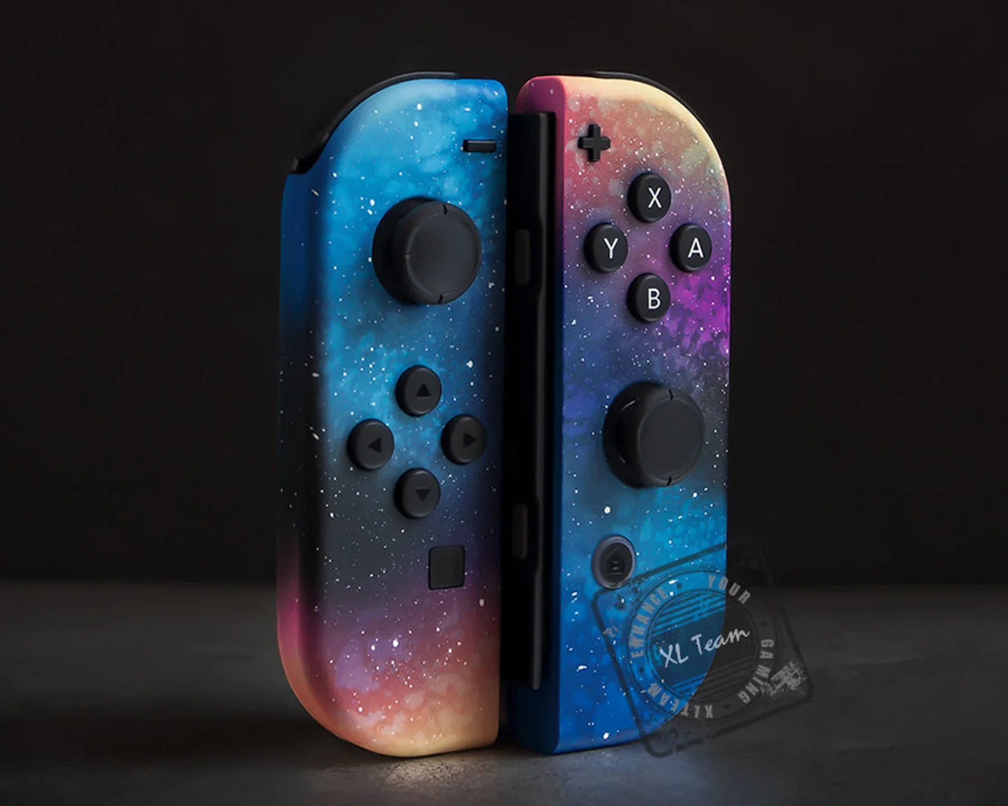 Custom Cosmic Space Galaxy Themed Nintendo Switch Joy-Con JoyCon Controllers