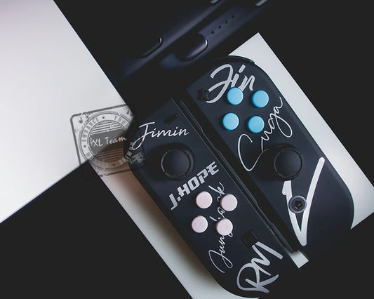 Custom BTS Themed Nintendo Switch Joy-Con JoyCon Controllers