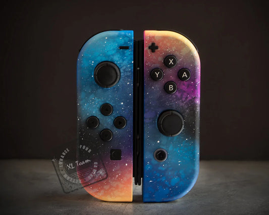 Custom Cosmic Space Galaxy Themed Nintendo Switch Joy-Con JoyCon Controllers