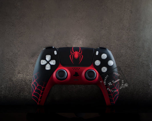 Custom Spiderman Miles Morales Themed PlayStation 5 PS5 DualSense Wireless Controller