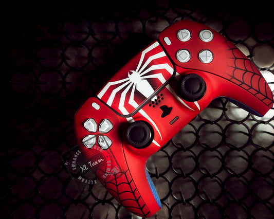 Custom Spiderman Themed PlayStation 5 PS5 DualSense Wireless Controller