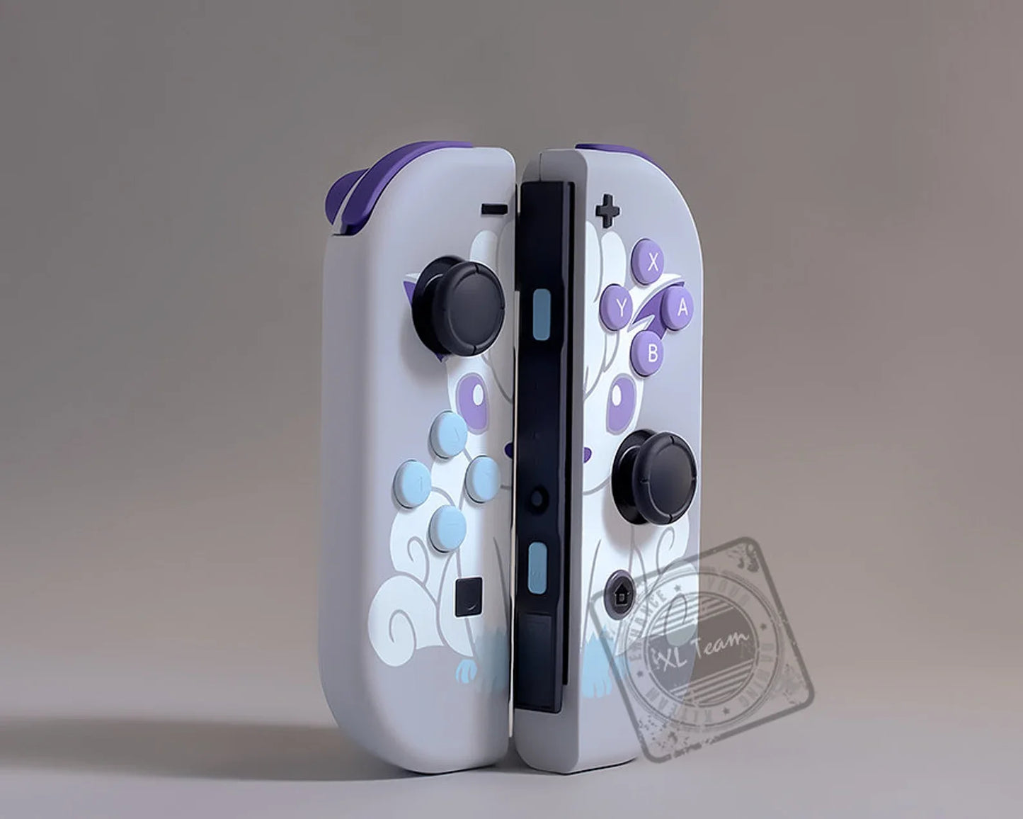 Custom Pokemon Shiny Alolan Vulpix Themed Nintendo Switch Joy-Con JoyCon Controllers