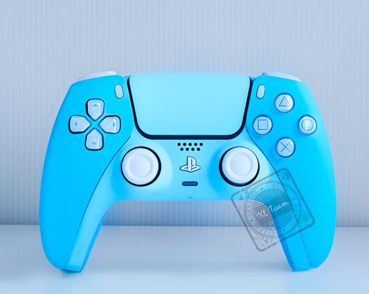 Custom Pastel and Baby Blue Themed PlayStation 5 PS5 DualSense Wireless Controller