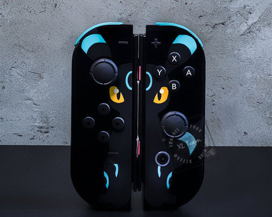 Custom Pokemon Shiny Umbreon Themed Nintendo Switch Joy-Con JoyCon Controllers
