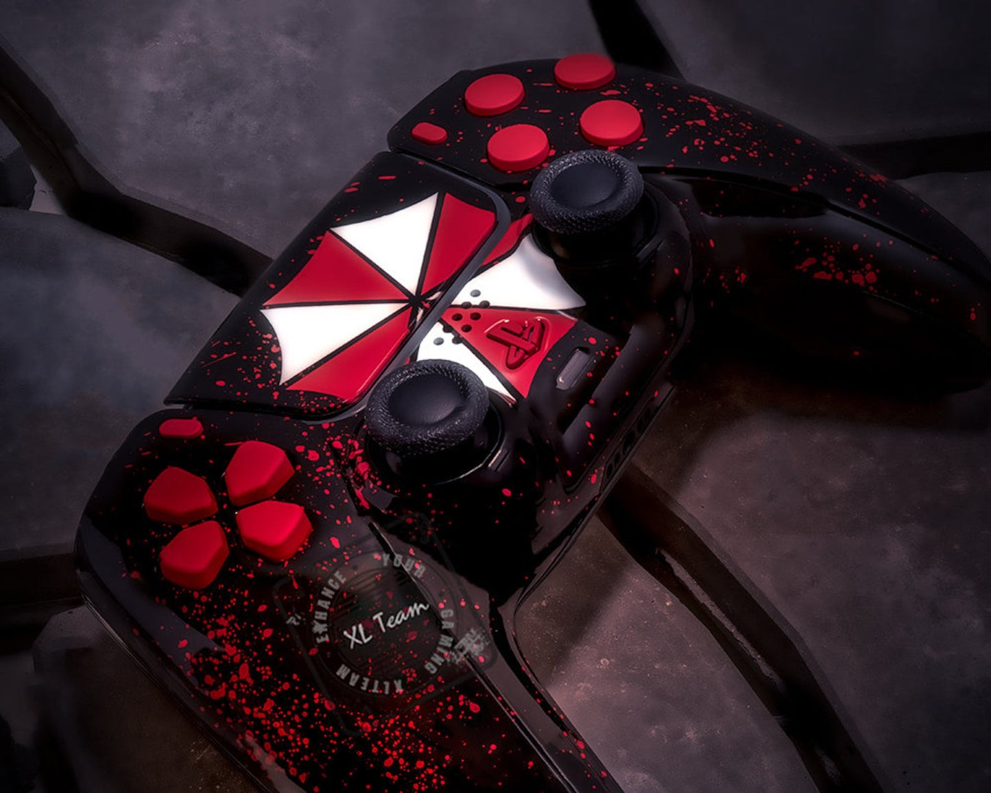 Custom Resident Evil Umbrella Corporation Themed PlayStation 5 PS5 DualSense Wireless Controller