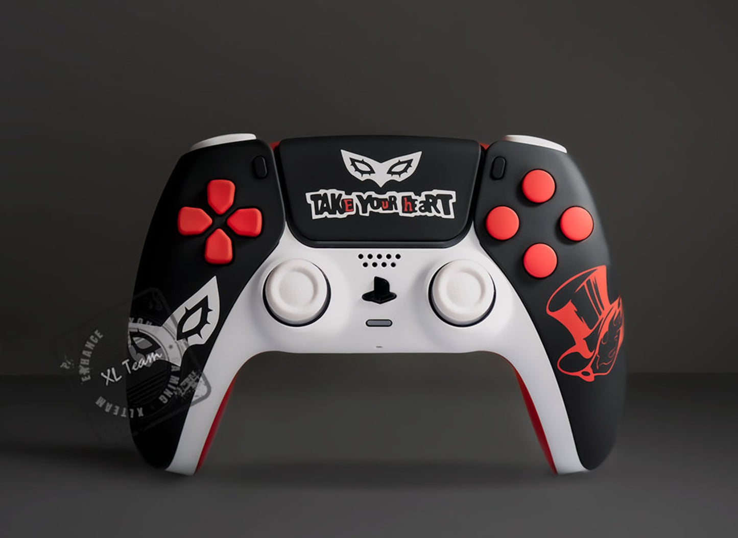 Custom Persona 5 Phantom Thief of Hearts Joker Themed PlayStation 5 PS5 DualSense Wireless Controller