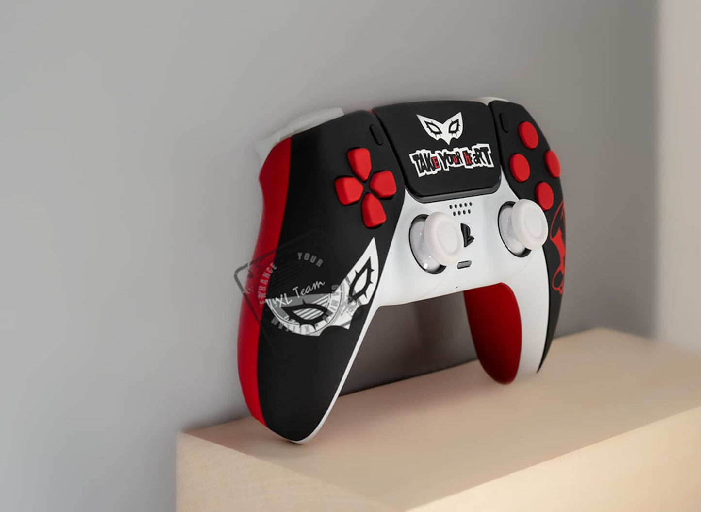 Custom Persona 5 Phantom Thief of Hearts Joker Themed PlayStation 5 PS5 DualSense Wireless Controller