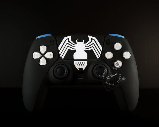 Custom Black Suit Spiderman Themed PlayStation 5 PS5 DualSense Wireless Controller