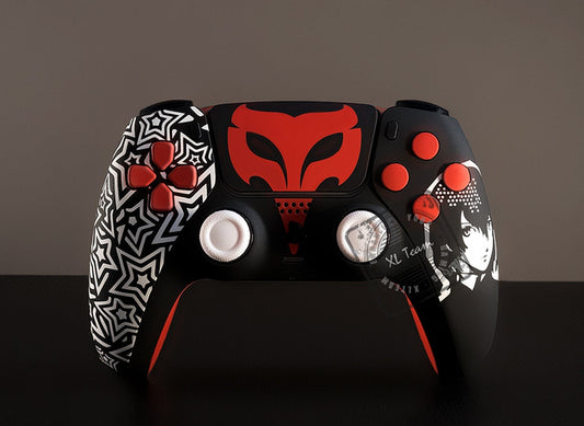 Custom Persona 5 Crow Goro Akechi Themed PlayStation 5 PS5 DualSense Wireless Controller